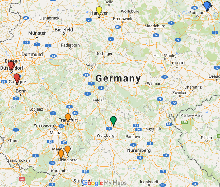 Alumni map: Where are the Tar Heels in Germany?
